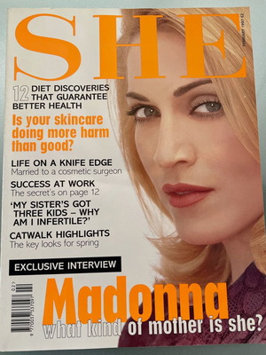 Περιοδικό She 1997 με τη Madonna στο εξώφυλλο μεταχειρισμένο