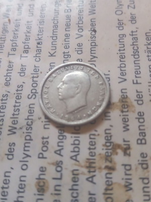 50 Lepta Coin 1964 King Pavlos A like new