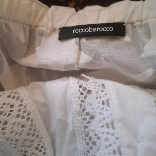 Roccobarocco lace top new, white, size XXL