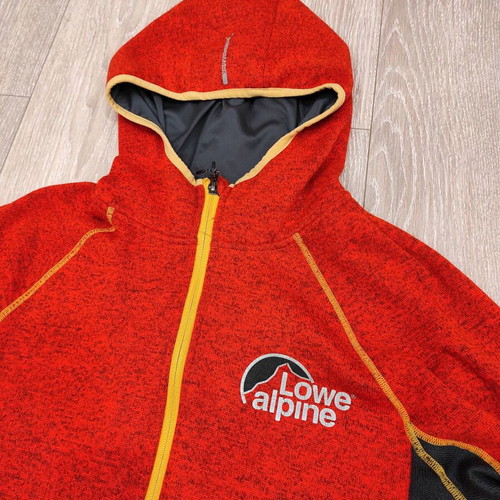 Lowe Alpine technical fleece jacket size M like new, red and orange