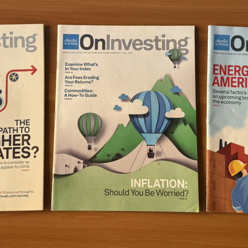 Charles Schwab On Investing magazine set, 3 issues 2013–2014