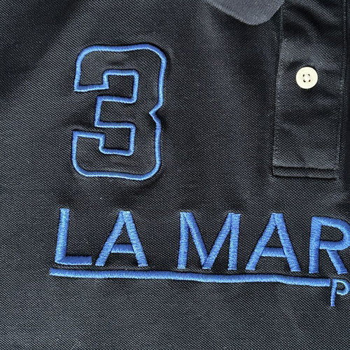 La Martina embroidered logo polo shirt, navy, XL