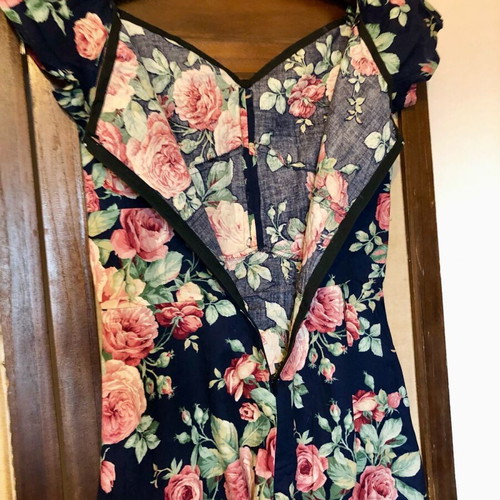 Summer dress like new, blue multicolor, sizes S and M