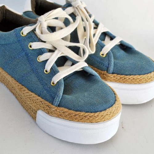 Juicy Couture Canvas Shoes like new, navy blue espadrilles style, size 37