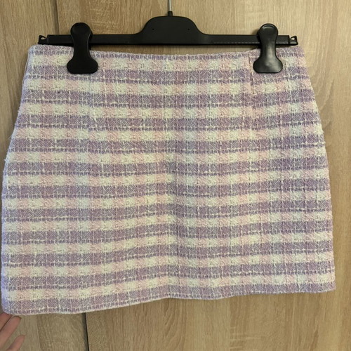 Zara mini skirt like new, pink and multicolor, size L