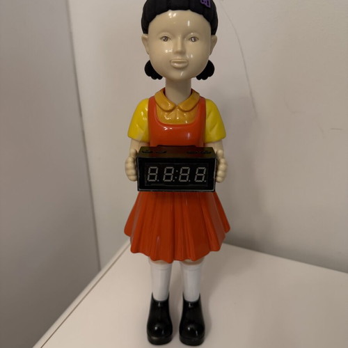 Squid Game Doll with Digital Clock 25cm used collectible figure