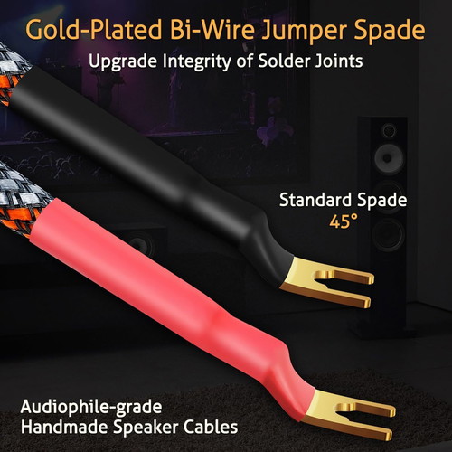 UcinnoVate HiFi jumper cable set 4 pcs 16.8 cm OFC 11 AWG