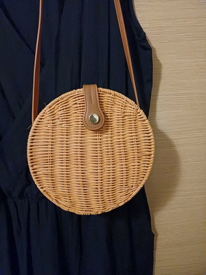 Zara straw shoulder bag new