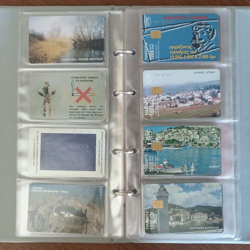Phone card collection used, 42 pieces with album