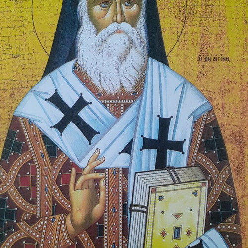 Wooden Icon of St. Nektarios new, 39×28 cm, decoupage technique