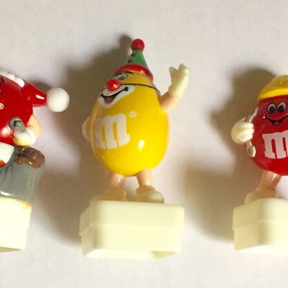 Collection of used candy and lollipop packaging from 1990s