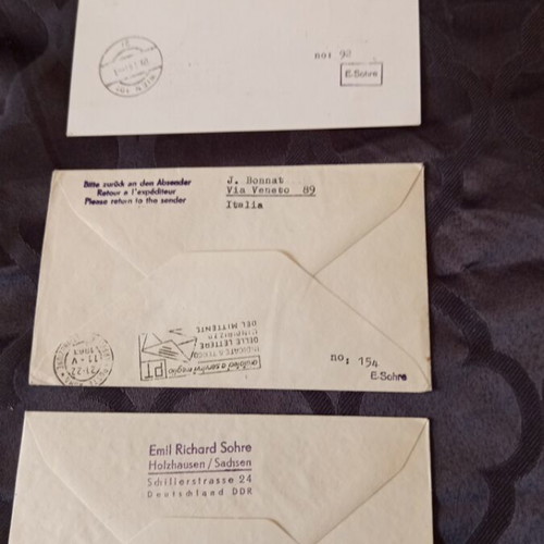 First Flight Covers Lufthansa 1961-1963 used from East Germany