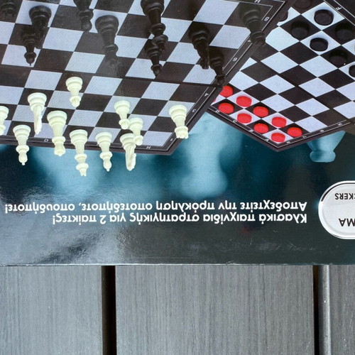 Magnetic chess backgammon and checkers set new