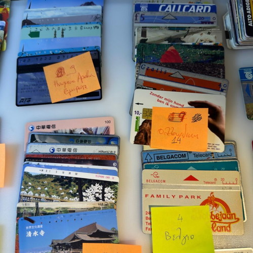 Phone cards used, pack of 180 from 26 countries