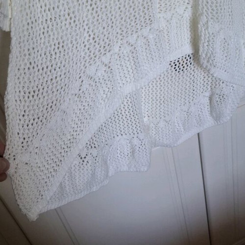 Knitted beach kaftan like new, white size M