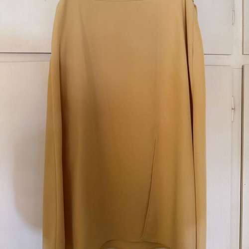 Mango yellow midi skirt XL like new