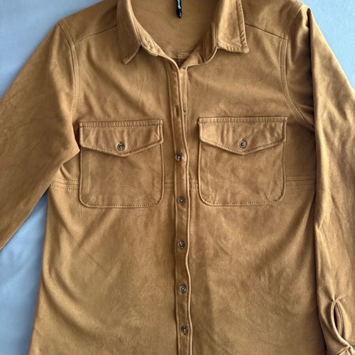 Stradivarius brown suede shirt-jacket like new