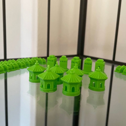 Catan game pieces set with Chinese theme