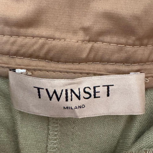 Twinset high-waisted vegan leather pants like new, brown, size S