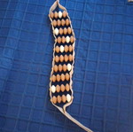 Manual wooden back massager roller ropes