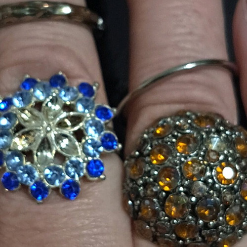 Rings set used, 6 pieces with various designs and colors
