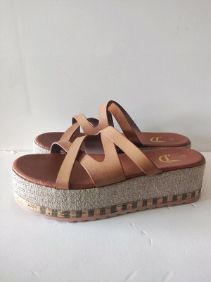 Flat σανδάλια με πλατφόρμα νούμερο 41 καφέ σαν καινούργια