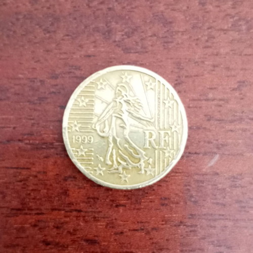 Collectible 50 Cent Euro Coin 1999 France used