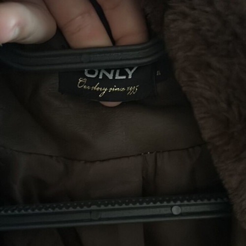Only synthetic brown fur coat like new size M