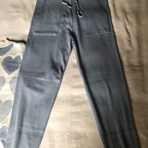 Women's set like new, white and blue, stretch fabric