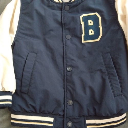 Zara thin jacket for boys 4-5 years old, blue and white