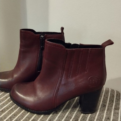 Marco Tozzi leather ankle boot brown size 36 like new