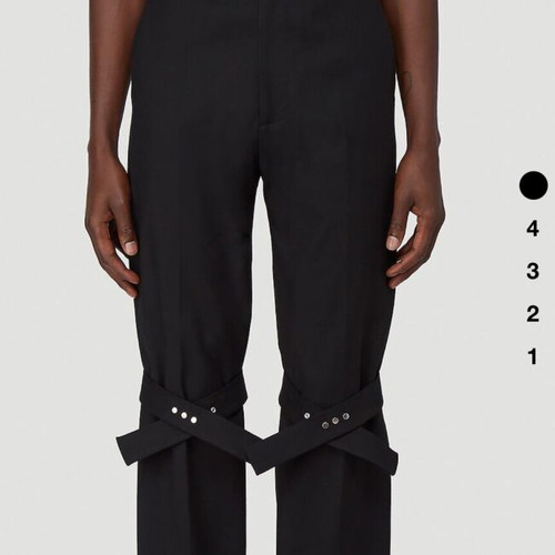 Bottega Veneta pants new, black, with straps under knees, size 46