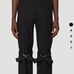 Bottega Veneta pants new, black, with straps under knees, size 46