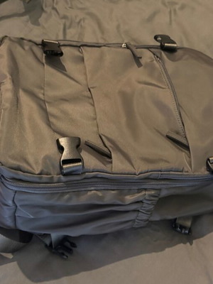 Compression backpack unused, gray shoulder bag