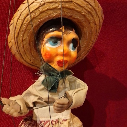 Mexican marionette vintage used, height 40 centimeters