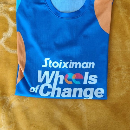 Stoiximan Wheels of Change marathon shirt like new, size XL