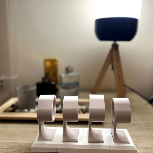 Watch stand new for 4 watches in beige-white color
