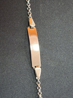 White gold baptism bracelet 14 carat new