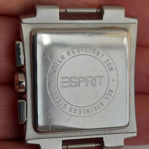Esprit 805 Chronograph men's watch used, stainless steel, black dial