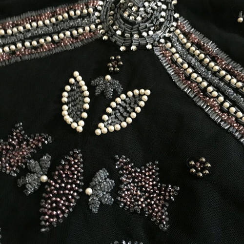 French Connection beaded top like new, black, size XS
