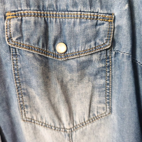 Stradivarius denim shirt like new, blue, size M