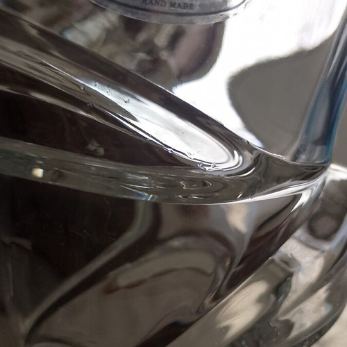 Calla Lily crystal vase and ashtray set by Koneama