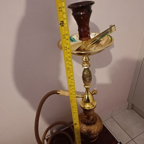 Ager Hookah 64cm like new in case with one hose outlet
