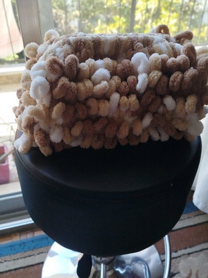 Puffy bag handmade new, multicolor handheld