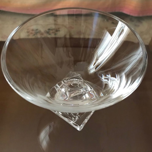 JG Durand crystal bowl with base