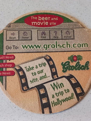 Grolsch coaster used