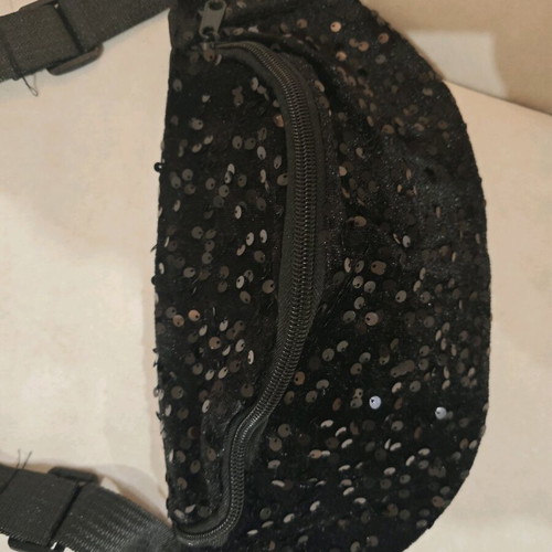 Waist bag new with black sequins 35cm x 12.5cm
