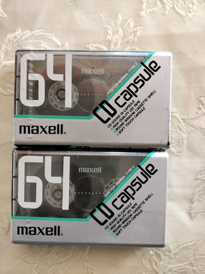 Maxell CD Capsule 64 cassettes new sealed 2 pcs