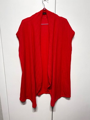 Women's Sleeveless Cardigan Watermelon like new, red, one size
