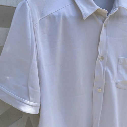 Unisex white shirt by Antonios Markos like new, short sleeve
